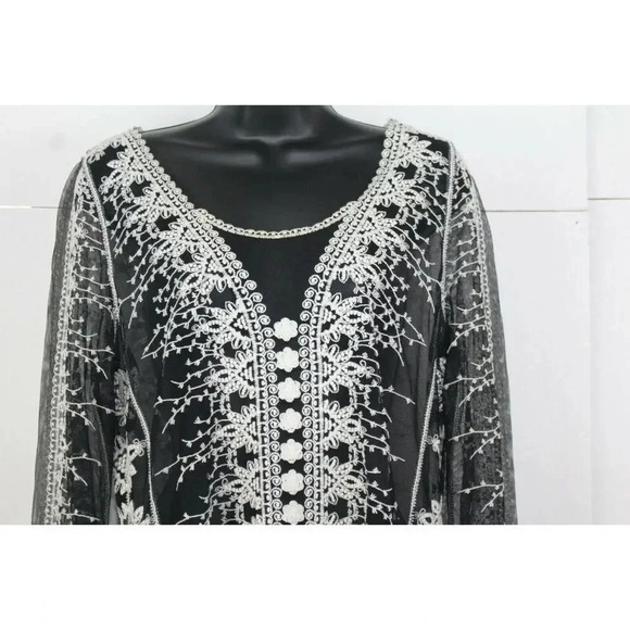 ladies Capri black&white blouse size M - Picture 2 of 7